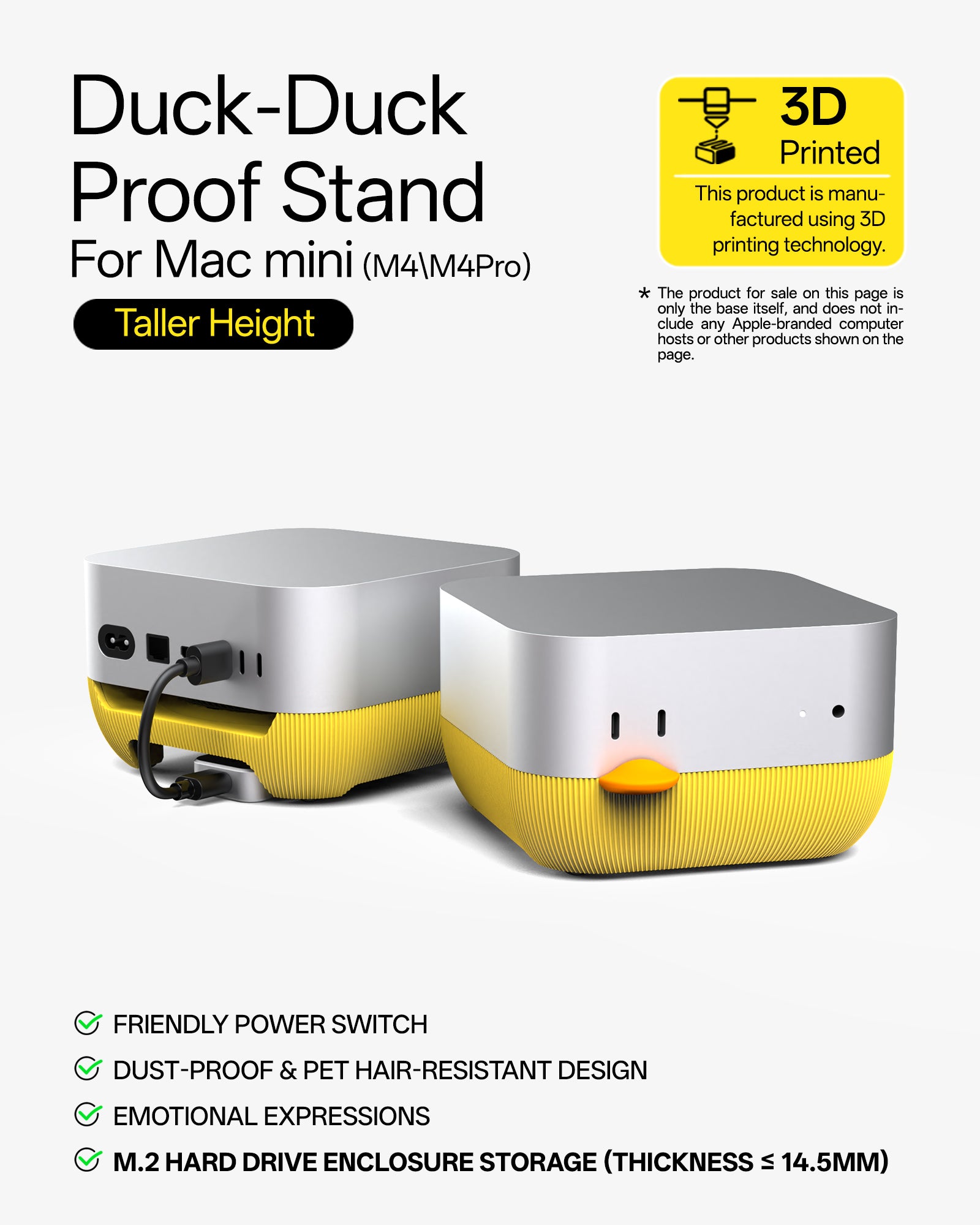 Duck Dust-proof Base Taller Height For Mac mini – LonelyFox