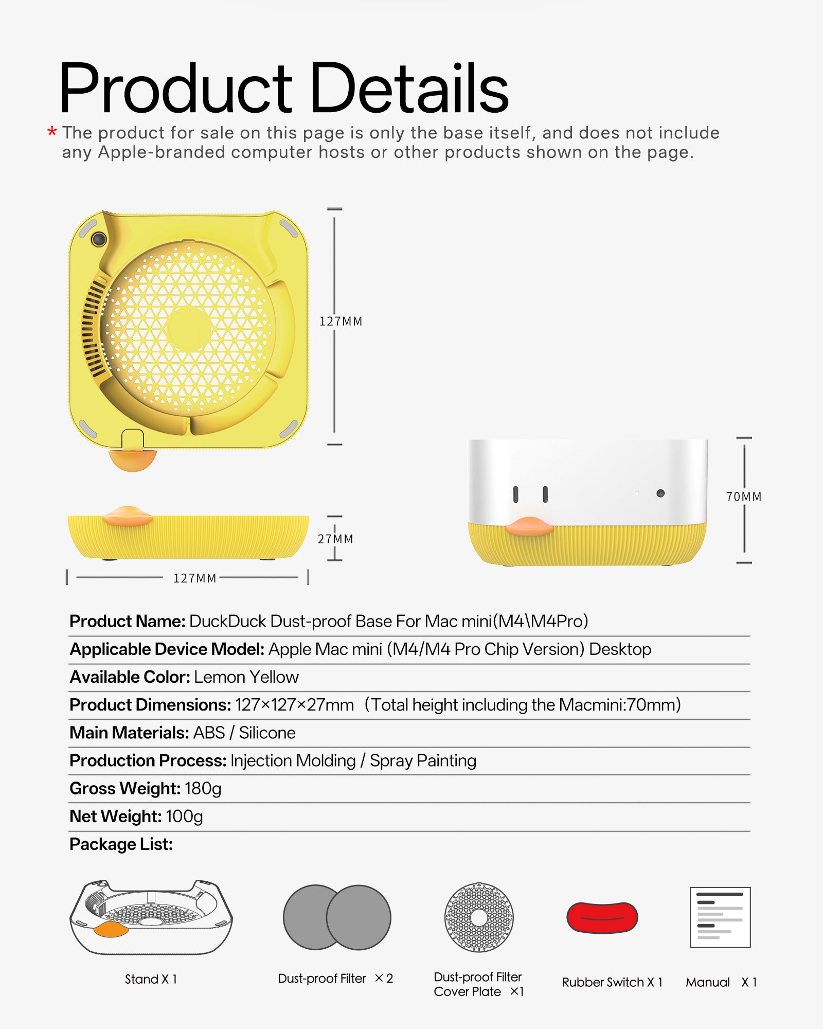 Duck-Duck Proof Stand For Mac mini (M4\M4Pro)